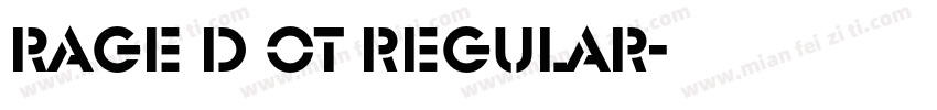 Rage D OT Regular字体转换